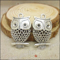 Cutout Owl Charm Alloy Jewelry Making Component in 2 Finish Options view 4