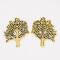 Branching Tree Charm in Three Vintage Metal Finishes view 4