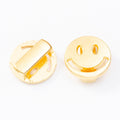 Round Smiley Face Slider Bead Jewelry Component in Four Finishes view 4