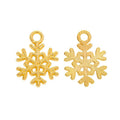 Small Snowflake Charms in Four Distinct Metal Finishes view 4