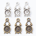Alarm Clock Metal Charm 2 Finish Options Craft Supply view 4