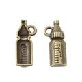 Baby Bottle Metal Charms In Two Finishes For Jewelry Making view 4