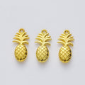 Textured Pineapple Metal Charms in Three Metallic Finishes view 4