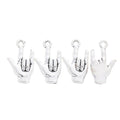 Rock Hand Gesture Metal Charm Pendant in 2 Finishes for DIY Jewelry view 4