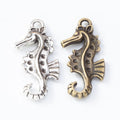 Curled Tail Seahorse Antique Metal Charms Jewelry Findings view 4