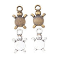 Round Belly Turtle Charms in Two Antique Finishes Jewelry Components view 4