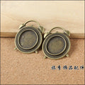 Antique Bronze and Silver Alarm Clock Bezel Charms for Jewelry Making view 4