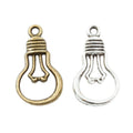 Openwork Light Bulb Metal Charms in Two Finishes Jewelry Making Pendants view 4