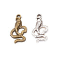 Coiled Cobra Snake Metal Charm in Two Antique Finishes view 4
