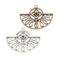 Openwork Fan Charm in 2 Finishes for Jewelry Making view 4