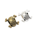 Skull and Crossbones Large Hole Bead in Two Finishes view 4