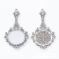 Ornate Hand Mirror Metal Charm in 3 Distinct Finishes for Jewelry Making view 4