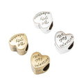 Be My Valentine Heart Bead in 2 Metal Finishes for Jewelry Making view 4