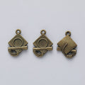 Graduation Cap Metal Charms in 5 Pictured Finishes view 4