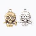 Skull Charm in 2 Finishes Metal Component for Jewelry Making view 4