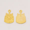 Happy Birthday Cake Charm Pendants in Six Finishes view 4