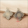 Vintage Finish Metal Floral Round Cabochon Settings in 2 Style Options view 4