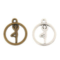 Tree Pose Yoga Charm In 2 Metal Finishes For Jewelry Making view 4
