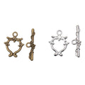 Floral Leaf Toggle Clasp Set in 2 Pictured Finishes view 4