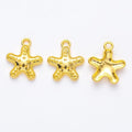 Dotted Starfish Metal Charm in 4 Pictured Finishes view 4