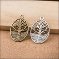 Vintage Tree Of Life Pendant in 2 Finishes for DIY Jewelry Making view 4