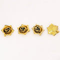 Dimensional Rose Detailed Metal Charm in 3 Finishes view 4