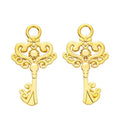 Ornate Heart Scroll Key Charm in Nine Metal Finishes view 4