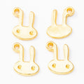 Vintage Finish Metal Minimal Rabbit Head Charms in 3 Style Options view 4