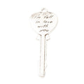 Heart Top Key Quote Charm in 3 Metal Finishes for Jewelry Making view 4