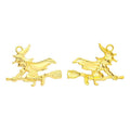 Flying Witch Charm In 5 Metal Finishes For Jewelry Making view 4