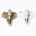 Elephant Head Charm in 2 Metal Finishes for Jewelry Making view 4