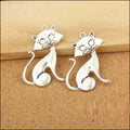 Sitting Cat Charm Openwork Metal Pendant in Two Finishes view 4