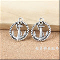 Anchor Medallion Metal Charm 2 Finish Options Craft Supply view 4