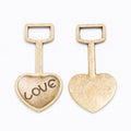 LOVE Heart Shovel Metal Charm in Five Finishes Jewelry Component view 4