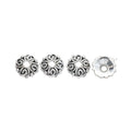 Layered Floral Bead Caps in Four Metallic Finishes for Jewelry Making view 4