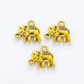 Decorated Elephant Charm in Multiple Metal Finishes for Jewelry Making view 4
