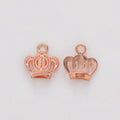 Openwork Crown Metal Charm in Four Metallic Finishes view 4