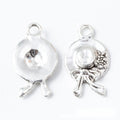 Round Hat-Shaped Double-Sided Metal Charm Pendants in 3 Finishes view 4