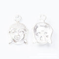 Buddha Head Charm in Four Silver Bronze and Verdigris Finishes view 4