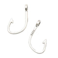 Simple Fishhook Metal Charms in Four Polished Finishes view 4