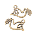 Openwork Dove Charm in Multiple Metal Finishes for Jewelry Making view 4