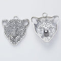 Openwork Leopard Head Charm Pendants in Three Finishes view 4