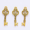 Ornate Quatrefoil Skeleton Key Charm in Multiple Metal Finishes for Jewelry Making view 4