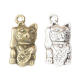2-Finish Lucky Cat Metal Jewelry Components for Crafts view 4