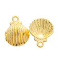 Open Scallop Shell Charm in Five Metal Finishes Jewelry Making Component view 4