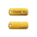 Thank You Rectangular Tag Charms In Four Vintage Finishes view 4