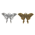 Detailed Butterfly Metal Charms in Two Antique Finishes view 4