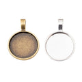 Round Cabochon Setting Pendant Tray For Jewelry Making And Craft Projects view 4
