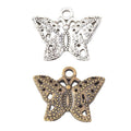 Filigree Butterfly Metal Charms in 2 Pictured Finishes view 4