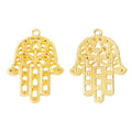 Filigree Hamsa Hand Charm in Multiple Metal Finishes for Jewelry Making view 4